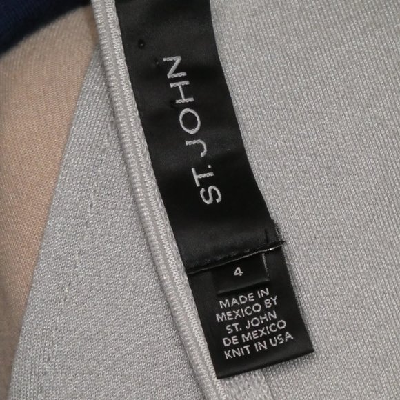 ST. JOHN Multi Color Block Sleeveless Sweater Tunic Size 4 - Picture 9 of 12